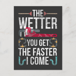 Postal Cita de plomero traviesa y fontanería para padres