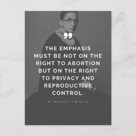 Postal Cita de Pro Choice Ruth Bader Ginsburg