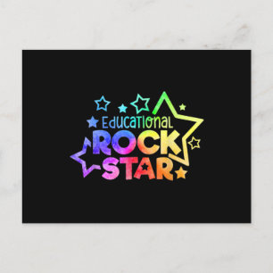 Postal Cita de profesores divertidos de ROCKSTAR EDUCATIO