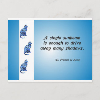 Postal Cita de reconocimiento voluntario de Cat y Sunbeam
