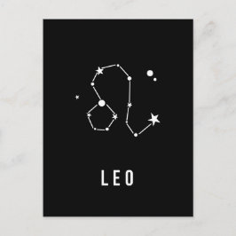 Postal Cita de Rótulo de Leo Zodiac