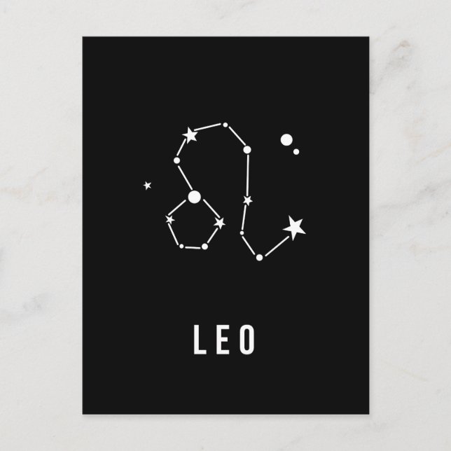Postal Cita de Rótulo de Leo Zodiac (Anverso)