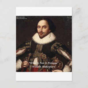 Postal Cita de Shakespeare El Pasado Es Prólogo