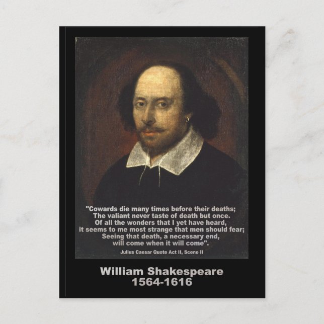 Postal Cita de Shakespeare ~ Julio César (Anverso)