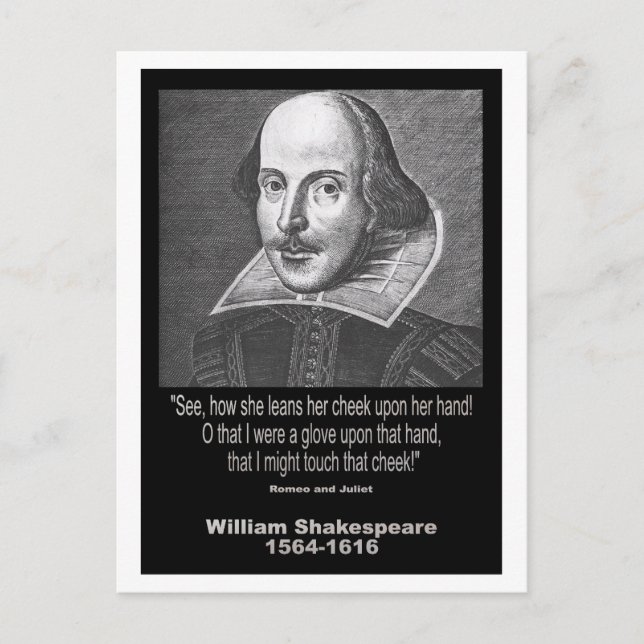 Postal Cita de Shakespeare ~ Romeo y Julieta (Anverso)