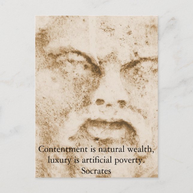 Postal Cita de Sócrates inspiradores (Anverso)
