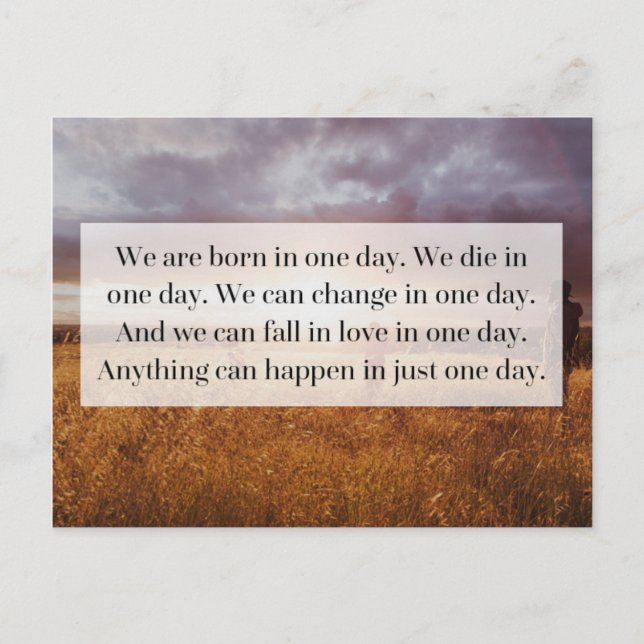 Postal Cita de solo un día (Anverso)