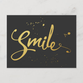 Postal Cita de sonrisa dorada