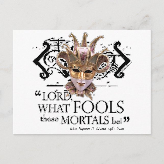 Postal Cita de sueño de la noche del verano (Anverso)