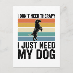 Postal Cita de Terapia para Amantes de Perros Diseño de G