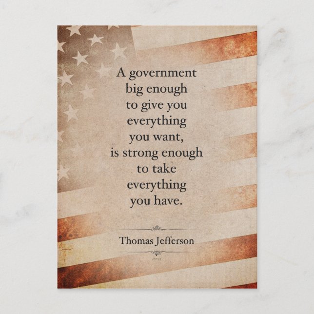 Postal Cita de Thomas Jefferson (Anverso)