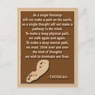 Postal Cita de Thoreau que provoca reflexiones