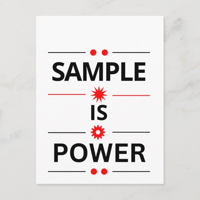 Postal Cita de tipografía en negrita (Anverso)