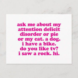 Postal Cita de trastorno por déficit de atención TDAH ADD