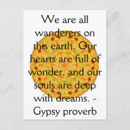 Postal Cita de viaje de Gypsy Proverb wanderlust