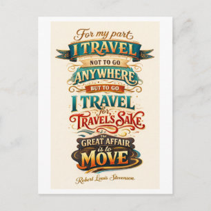 Postal Cita de viaje: El gran asunto es moverse