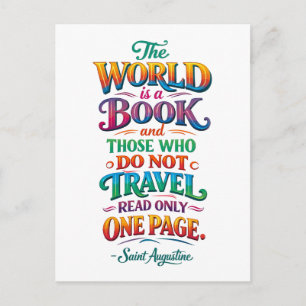 Postal Cita de viaje: El mundo es un libro