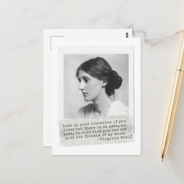 Postal Cita de Virginia Woolf - íconos de la historia de  (Anverso/Reverso In Situ)