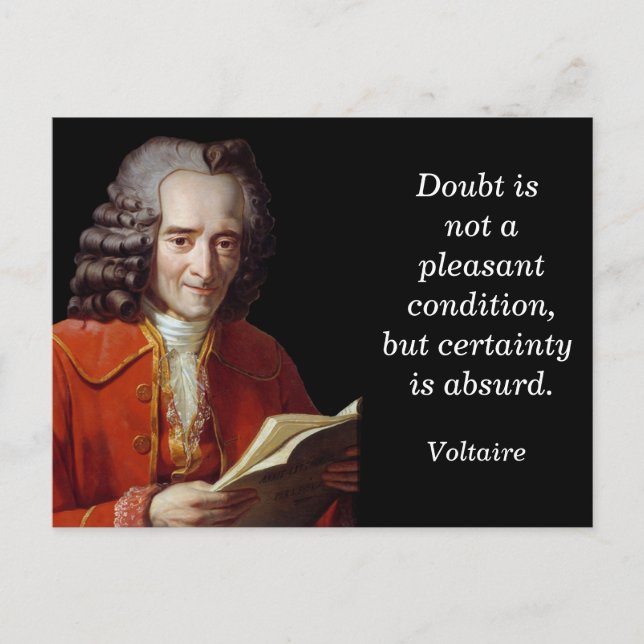 Postal Cita de Voltaire - Postcard (Anverso)