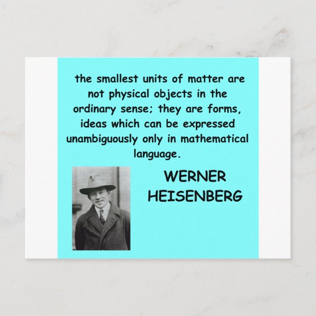 Postal Cita de Werner Heisenberg (Anverso)