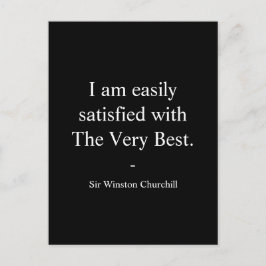 Postal Cita de Winston Churchill; Lo Mejor