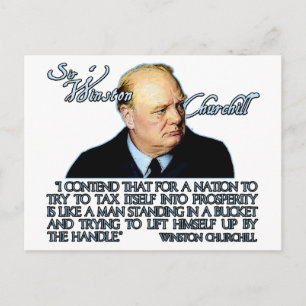 Postal Cita de Winston Churchill sobre impuestos