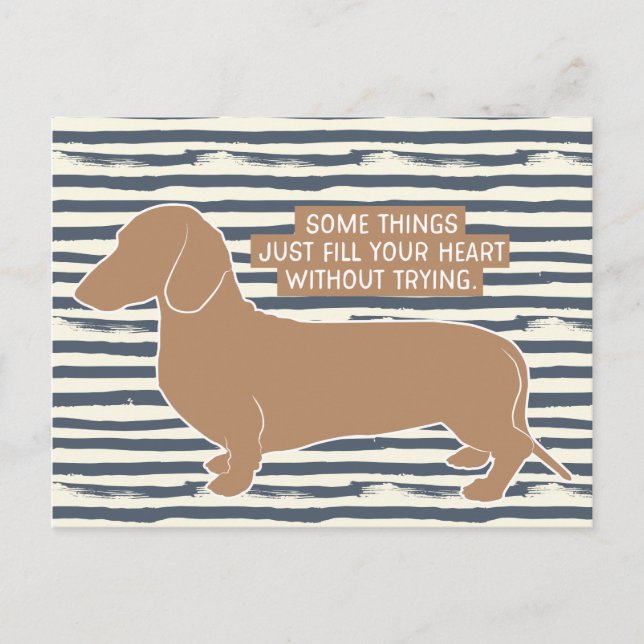 Postal Cita del Ilustracion Dachshund Doxie Teckel Lover (Anverso)
