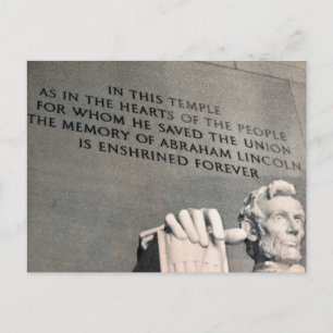 Postal cita del monumento a Lincoln