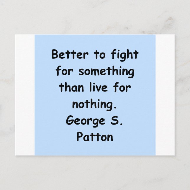 Postal cita del patton de George s (Anverso)