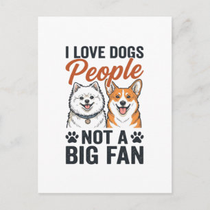 Postal Cita divertida de amante de perros grabado vintage