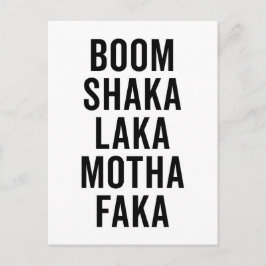 Postal Cita divertida de Boom Shaka Laka