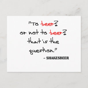 Postal Cita divertida de cerveza