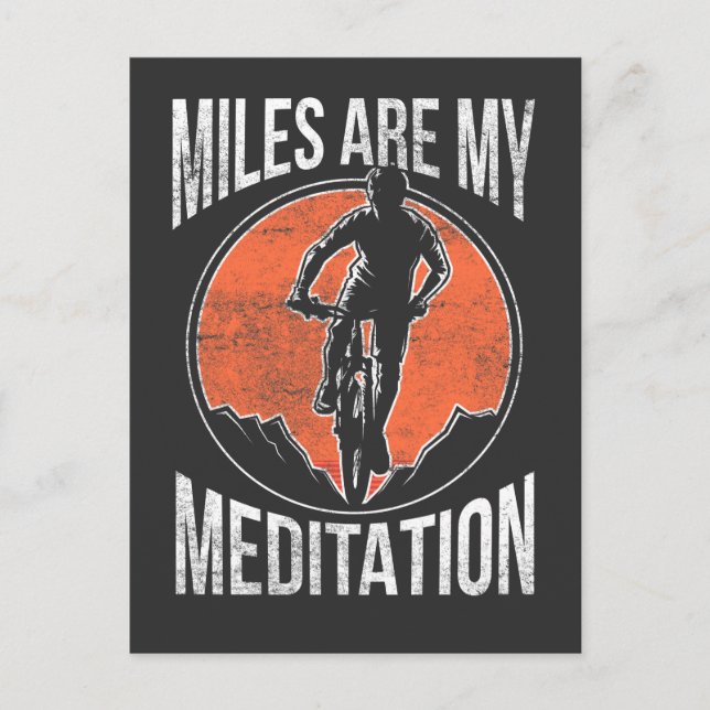 Postal Cita divertida de ciclismo Hobby Mountain Biking (Anverso)