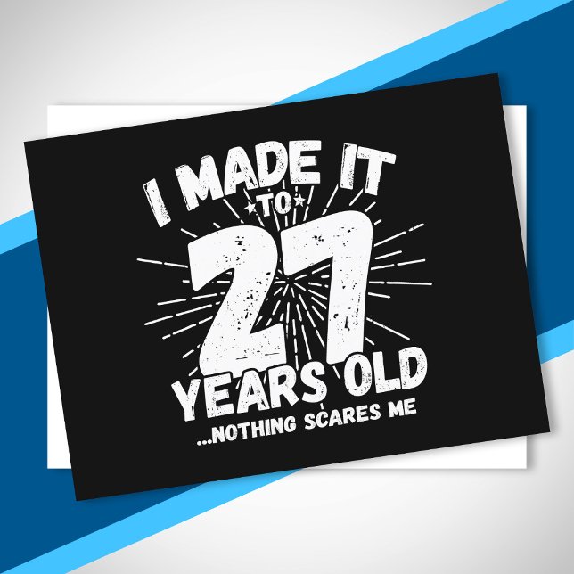 Postal Cita divertida de cumpleaños número 27 sarcástica  (Subido por el creador)