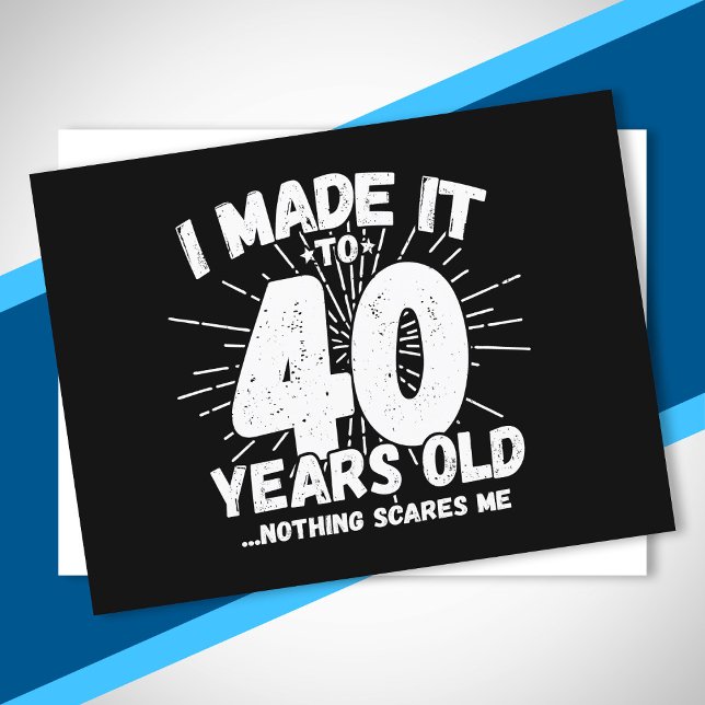 Postal Cita divertida de cumpleaños número 40 sarcástica  (Subido por el creador)