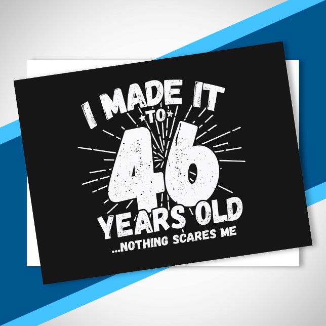 Postal Cita divertida de cumpleaños número 46, sarcástica (Subido por el creador)