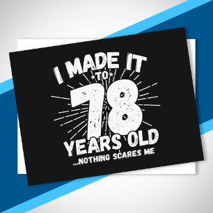 Postal Cita divertida de cumpleaños número 78 Sarcástica 