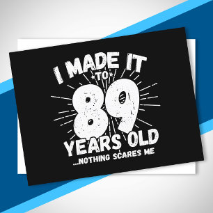 Postal Cita divertida de cumpleaños número 89 sarcástica 