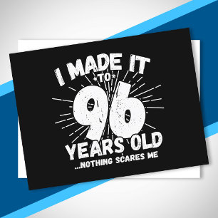 Postal Cita divertida de cumpleaños número 96 sarcástica 