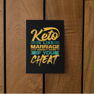 Postal Cita divertida de Keto