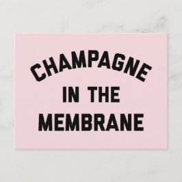 Postal Cita divertida de la membrana de Champagne