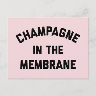 Postal Cita divertida de la membrana de Champagne