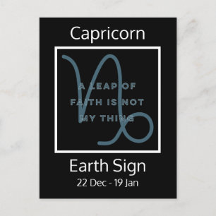 Postal Cita divertida de Rótulo zodiaco de Capricornio en