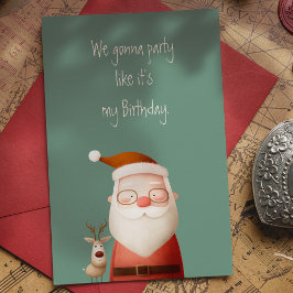 Postal Cita divertida de Santa Claus
