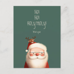 Postal Cita divertida de Santa Claus