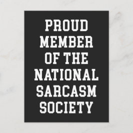 Postal Cita divertida de Sarcasm Society