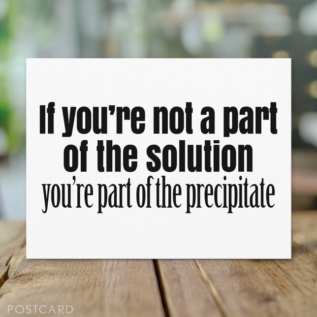 Postal Cita divertida de un profesor de química (Funny Postcard)