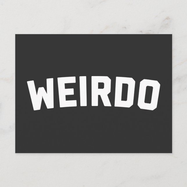 Postal Cita divertida de Weirdo (Anverso)