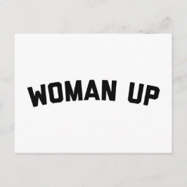 Postal Cita divertida de Woman Up