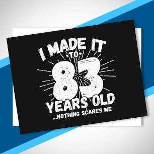 Postal Cita divertida del 83 cumpleaños, sarcástica para 